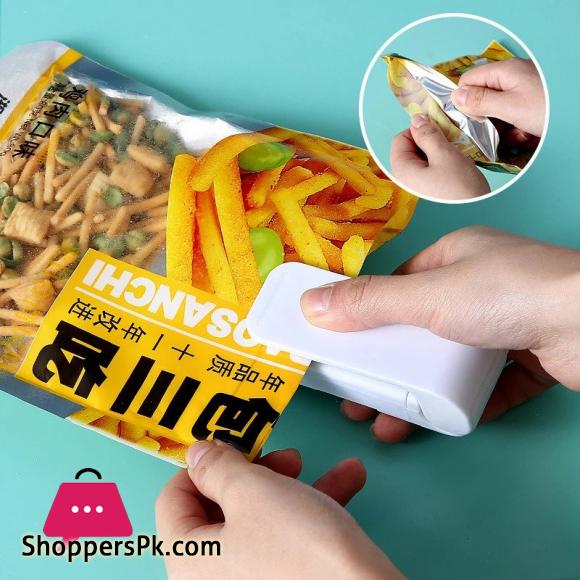 Vacuum Food Sealers Handheld Snacks Packer Hand Press Plastic Bag Sealing Clips 2-speed Adjustable Moisture-proof Sealing Tools