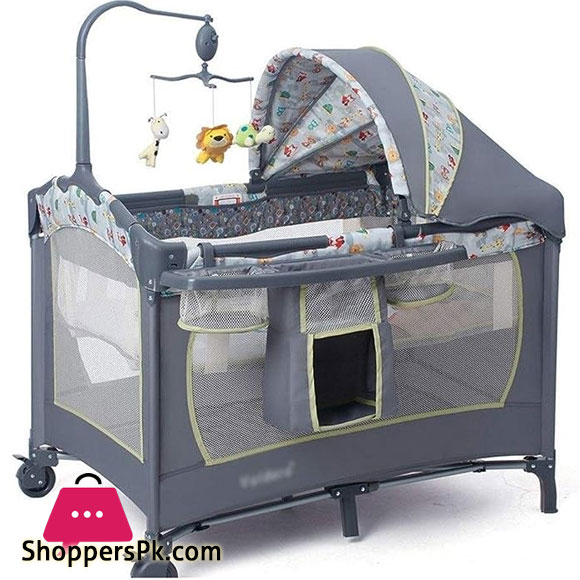 Baby Travel Bed Portable Foldable Cribs European Game Bed Baby Cot Beds Cribs European-style Roller Game Bed Folding Baby Crib