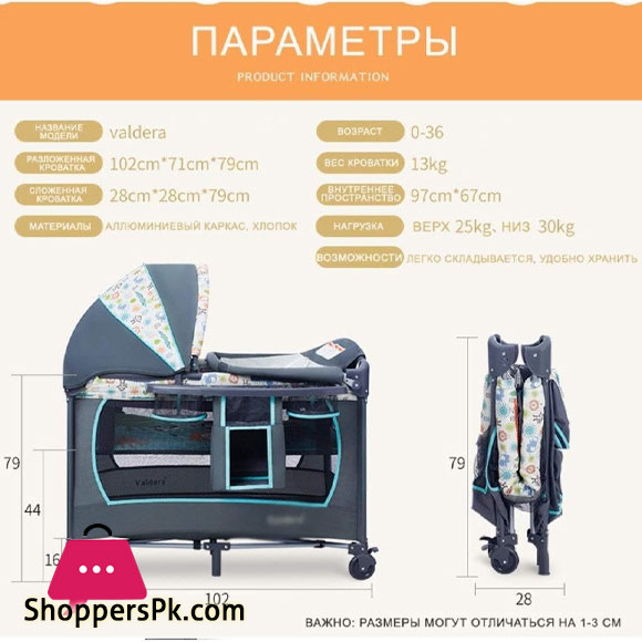 Baby Travel Bed Portable Foldable Cribs European Game Bed Baby Cot Beds Cribs European-style Roller Game Bed Folding Baby Crib
