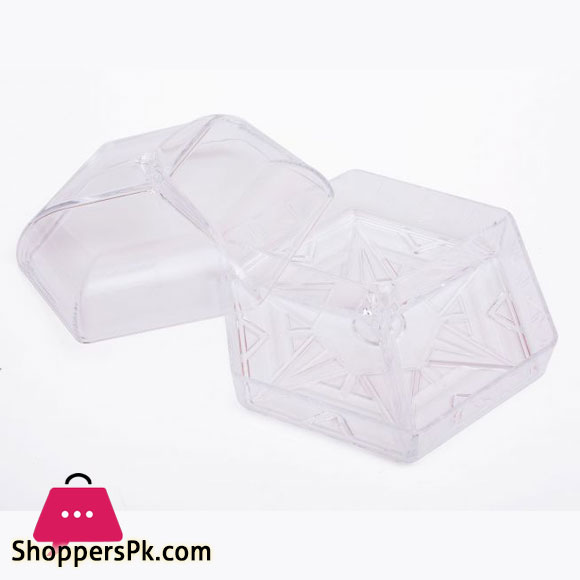 Bhojas Collection Snack Clear Tray With Divider 22Cm Clear AC25144 Taiwan Made