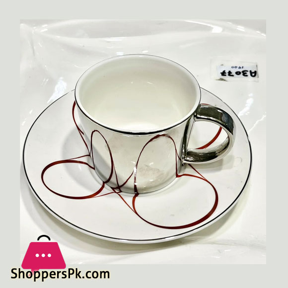 Creative Reflection Ceramic Coffee Cup Electroplating Mirror Cup Saucer Palazzo 1-Pcs