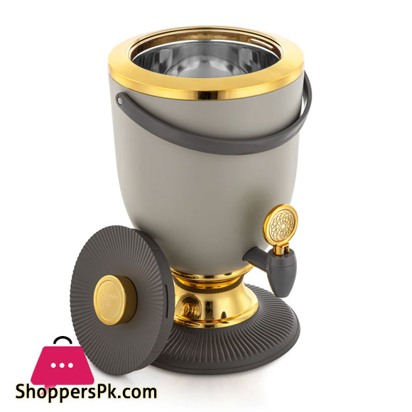 Forever Gold 4 Liter Plastic Juice Dispenser Elephant Grey & Gold