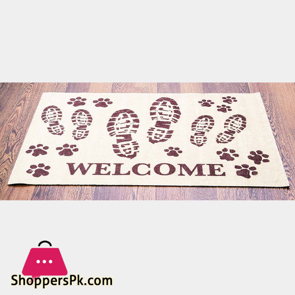 P-Tex Porch Utility Pet Indoor Entrance Mat Welcome Mat with Boots Design - 40 x 60 CM