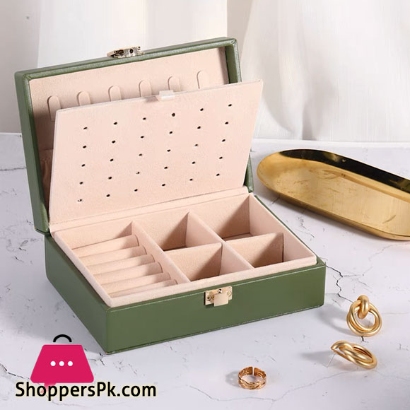 PU Leather Two-layer jewelry box