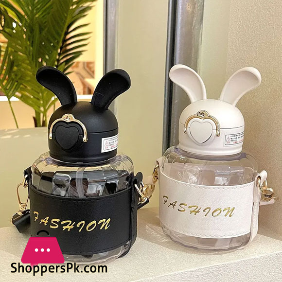Rabbit Plastic Cup Female Internet Celebrity High Beauty Creative Gifts Adult, Student Portable Cup Accompanying Water Bottle