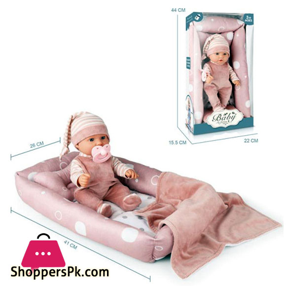 Vinyl Baby Toy Children 12 Inch Soft Plastic Doll Girls Pretend Play Simulation Sleeping Baby Toy with Accessories Set for Kid