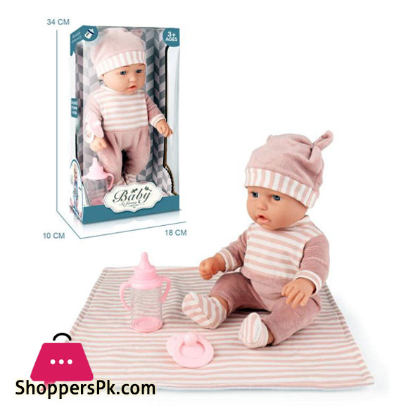 Vinyl Baby Toy Soft Plastic Girls Doll and Equipment A baby with Accessories