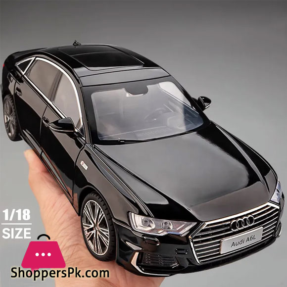 1:18 Audi A6 Limousine Alloy Die Cast Toy Car Model Sound and Light Pull Back Toy Collectibles