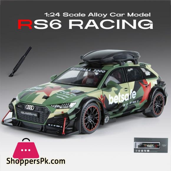 1:24 AUDI RS6 Sports diecast model car lights sounds