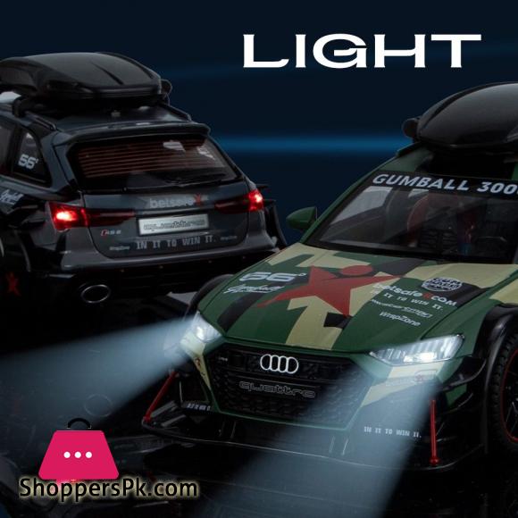 1:24 AUDI RS6 Sports diecast model car lights sounds