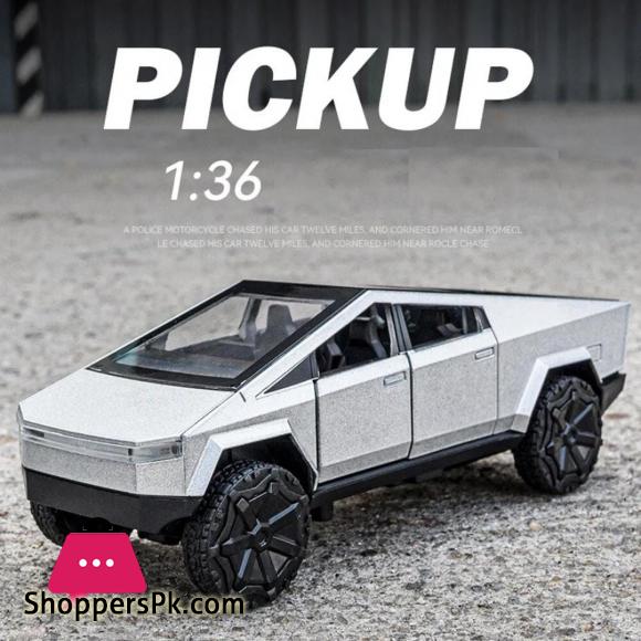 1:36 Tesla Cybertruck Alloy Car Model Diecasts Vehicles Pickup CAR Sound &Light.
