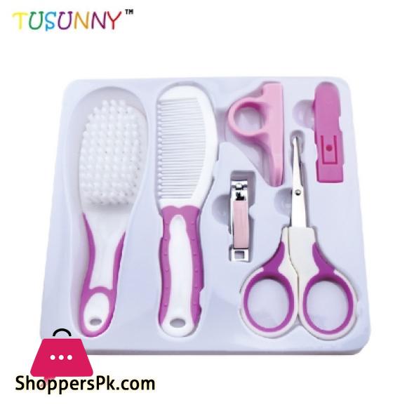 6-Pcs Newborn Baby Healthcare Kits Set Babies Nail Hair Manicure Brush Kids Grooming Kit Accesorries
