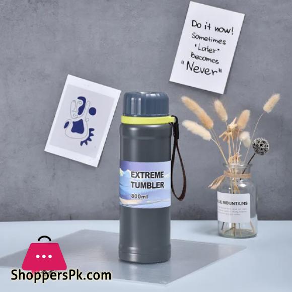 800ml Solid Color Stainless Steel Tumbler Travel Mug Gym Workout Water Bottle Thermos Sports Vacuum Insulated Flask