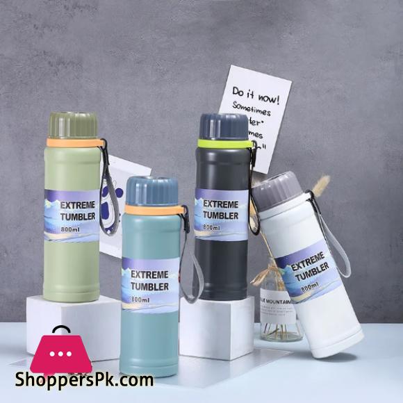 800ml Solid Color Stainless Steel Tumbler Travel Mug Gym Workout Water Bottle Thermos Sports Vacuum Insulated Flask