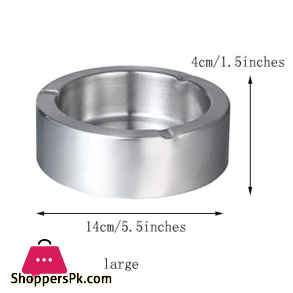 Ashtrays Stainless Steel Living Room Office Internet Cafe Hotel 14CM