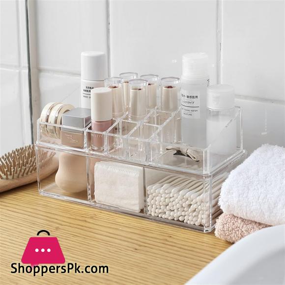 Cosmetic Display Cases Portable Transparent Makeup Organizer Storage Box Acrylic Make Up Organizer Cosmetic Organizer Makeup Storage Drawers Organizer Makeup Organizer