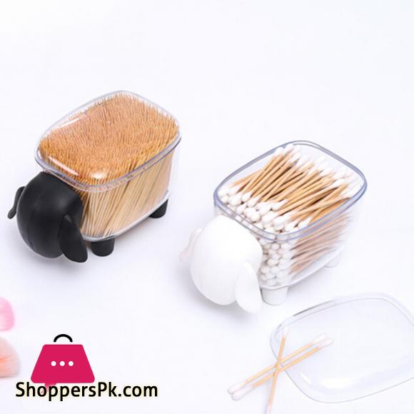 Cotton Swab Storage Box Sheep Elephant Dust-proof Toothpick Holder Organizer