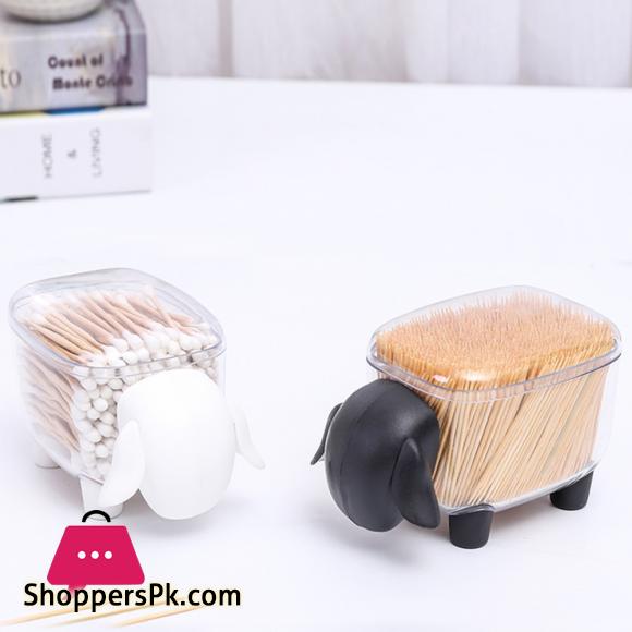 Cotton Swab Storage Box Sheep Elephant Dust-proof Toothpick Holder Organizer