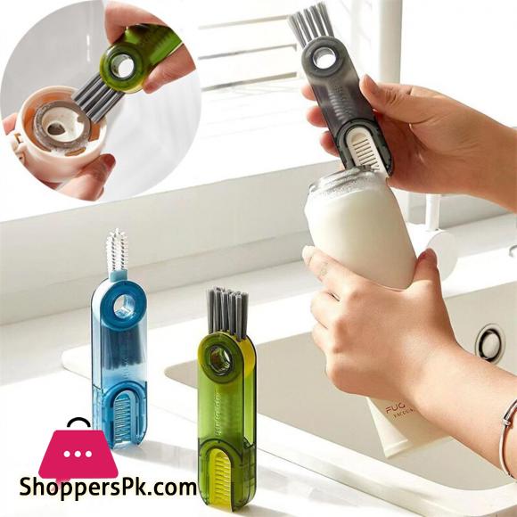 Creative 3 In 1 Bottle Cleaning Brush Multifunctional Cup Cleaning Brush Water Bottle Cleaning Tool Mini Silicone U-Shaped Brush