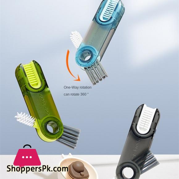 Creative 3 In 1 Bottle Cleaning Brush Multifunctional Cup Cleaning Brush Water Bottle Cleaning Tool Mini Silicone U-Shaped Brush