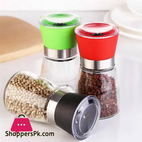 Glass Pepper grinder Salt and Pepper mill grinder Shaker Spice Salt Container Condiment Jar Holder grinding bottles