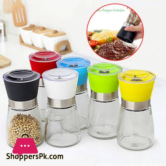 Glass Pepper grinder Salt and Pepper mill grinder Shaker Spice Salt Container Condiment Jar Holder grinding bottles