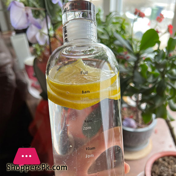 Glass Water Bottle With Portable Outdoor Sports Fitness Student Cup Drinking Mug Drinkware 1000 ML - Clear