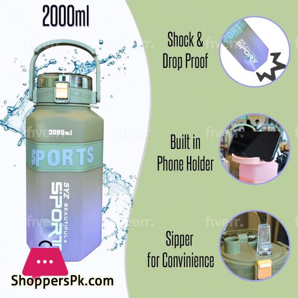 Gradient Color 3 Pcs Water Bottle Set BPA Free Plastic Water Bottle