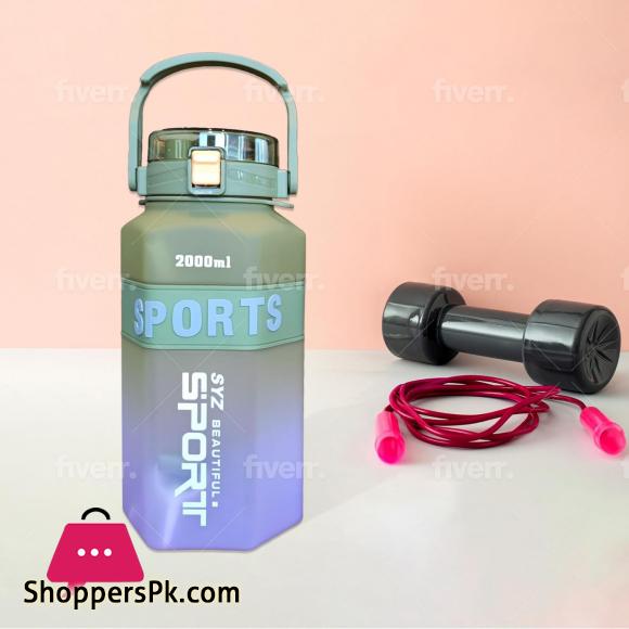 Gradient Color 3 Pcs Water Bottle Set BPA Free Plastic Water Bottle