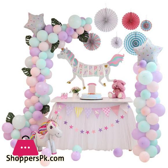 Happy Birthday Party Balloon Pony Theme 110Pcs