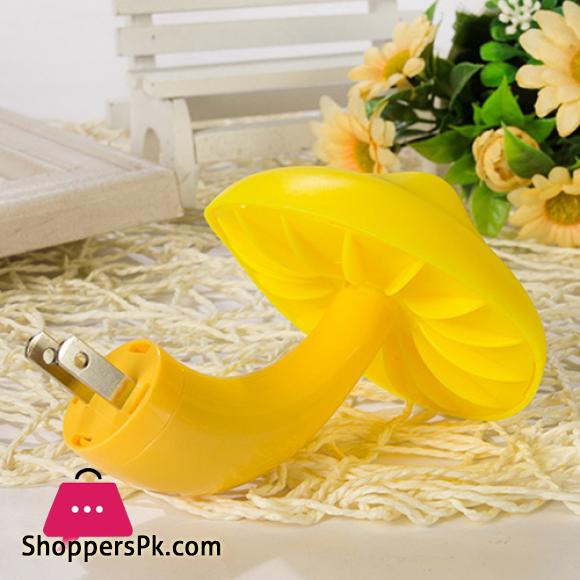 Intelligent Optical Control Switch Mushroom Shaped Yellow LED Night Light Lamp