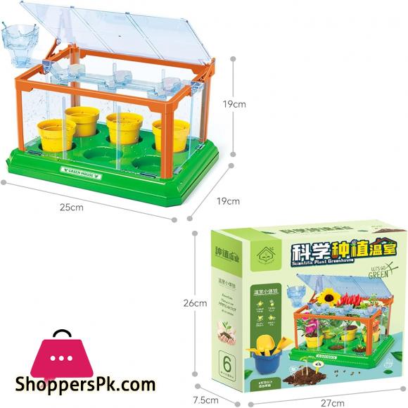 Kids Planting Kit Kids Gardening Set Mini-Greenhouse Included Gardening Gifts Easy for Novices to Grow Plant Flowers or Vegetables