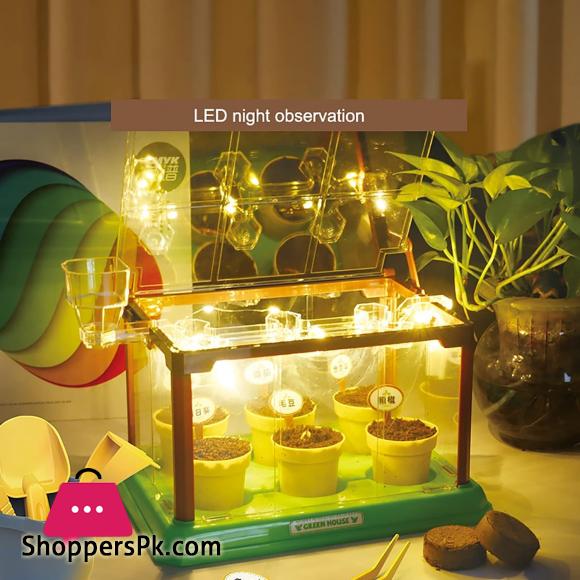 Kids Planting Kit Kids Gardening Set Mini-Greenhouse Included Gardening Gifts Easy for Novices to Grow Plant Flowers or Vegetables