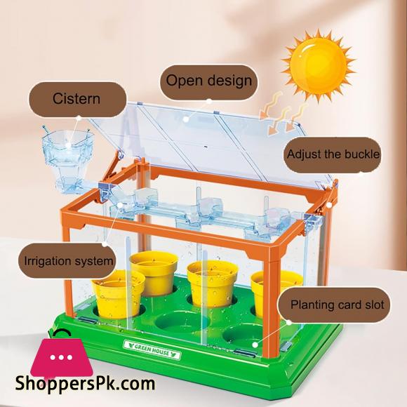 Kids Planting Kit Kids Gardening Set Mini-Greenhouse Included Gardening Gifts Easy for Novices to Grow Plant Flowers or Vegetables