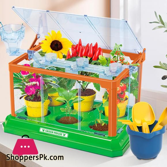 Kids Planting Kit Kids Gardening Set Mini-Greenhouse Included Gardening Gifts Easy for Novices to Grow Plant Flowers or Vegetables