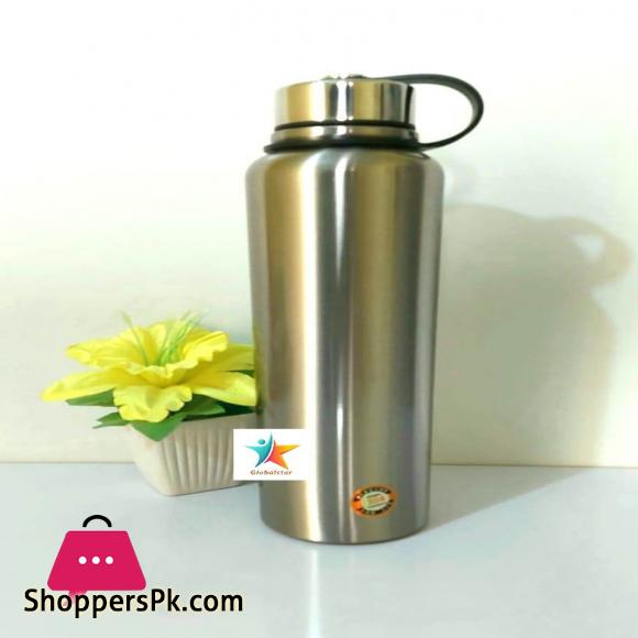 Large Capacity 1500ml SUS304 Stainless Steel Water Bottle Insulated Thermos Hot & Cold Vacuum Flask with Leather Cover