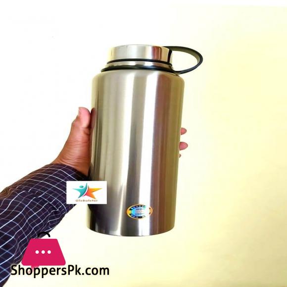 Large Capacity 1500ml SUS304 Stainless Steel Water Bottle Insulated Thermos Hot & Cold Vacuum Flask with Leather Cover
