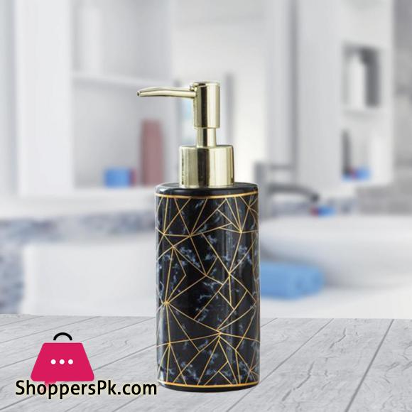 Soap Dispenser Marble Lotion Liquid Makeup Body Wash Home Pump Bottle Black
