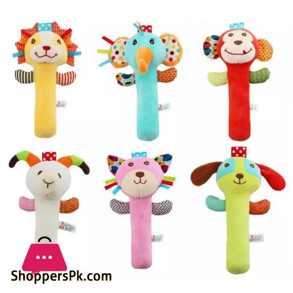 Soft Plush Animal Baby Rattle Toy Random Characters – 242