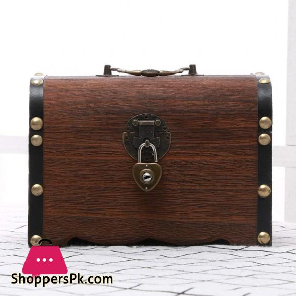 Wooden Money Banks Safe Money Box Savings Coin Money Storage Case Home Decor for Adults and Kids Gifts 1Pc