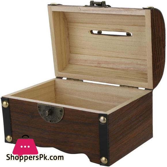 Wooden Money Banks Safe Money Box Savings Coin Money Storage Case Home Decor for Adults and Kids Gifts 1Pc