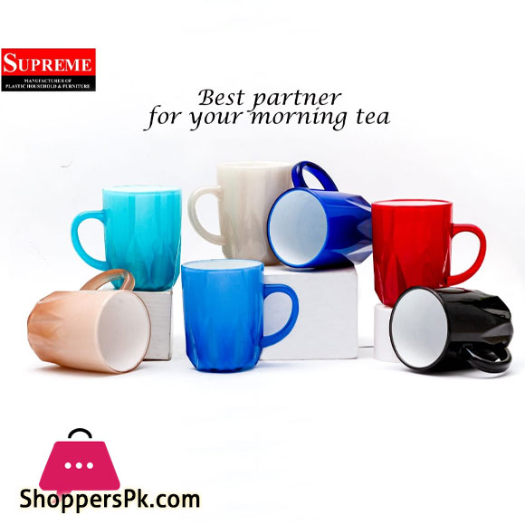 AL BURAAQ Double Color Plastic Mug 250 ML Tea Mug Coffee Mug Kawa Mug