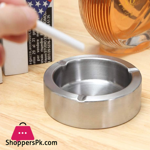 Ashtrays Stainless Steel Living Room Office Internet Cafe Hotel 14CM