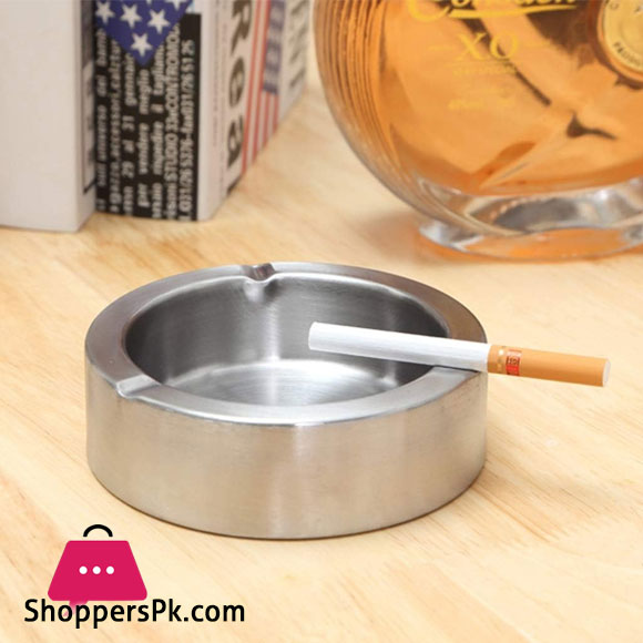 Ashtrays Stainless Steel Living Room Office Internet Cafe Hotel 12CM