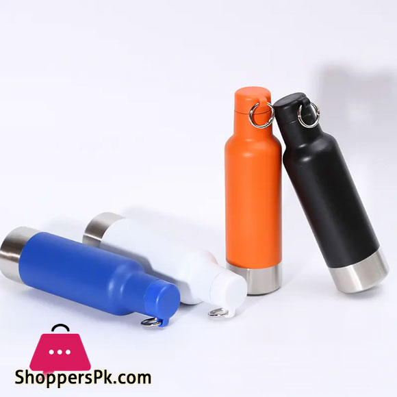 Double Wall Insulated Stainless Steel Flask Thermos with Carry Ring