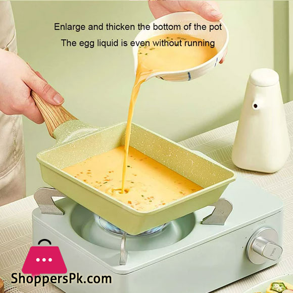 Non-stick Frying Pan Pot Stone Square Omelette Frying Pan