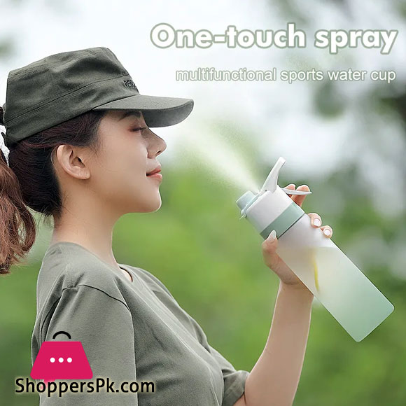Portable Sports Spray Bottle Clear Water Bottle BPA Free Tool, For School Gym Travel For Girls Boys 500ML