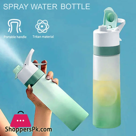Portable Sports Spray Bottle Clear Water Bottle BPA Free Tool, For School Gym Travel For Girls Boys 500ML