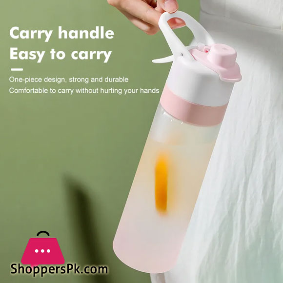 Portable Sports Spray Bottle Clear Water Bottle BPA Free Tool, For School Gym Travel For Girls Boys 500ML