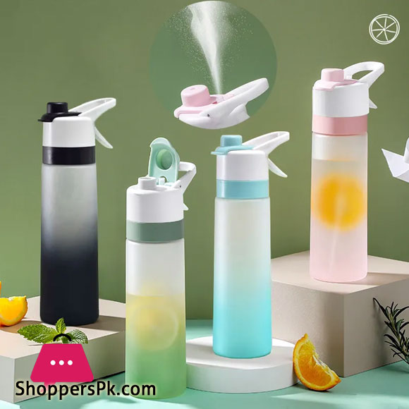 Portable Sports Spray Bottle Clear Water Bottle BPA Free Tool, For School Gym Travel For Girls Boys 500ML